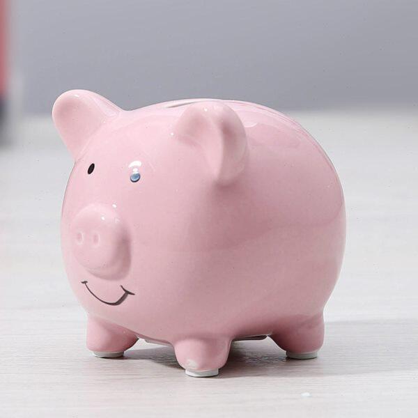 卡通陶瓷小猪存钱罐宝宝储蓄罐储钱罐儿童生日礼物幼儿园装饰创意