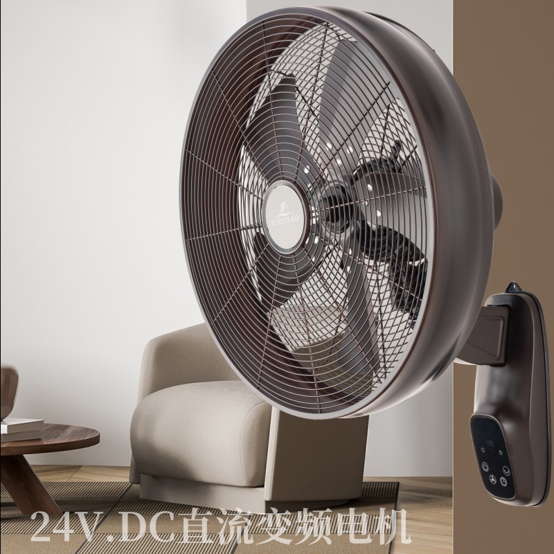 24VDC直流变频复古壁挂墙壁扇商用吊扇金属仿古吊墙W餐厅大风力扇