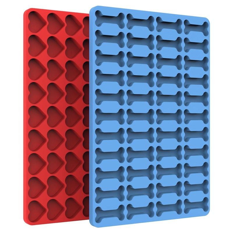 宠物饼干模大号骨头爱心形状冻干食品级耐高温硅胶模具制作狗粮模