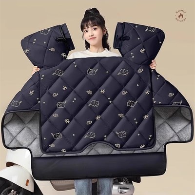 电动车挡风被冬季加绒加厚电瓶摩托车防水防风罩2025新款四季通用