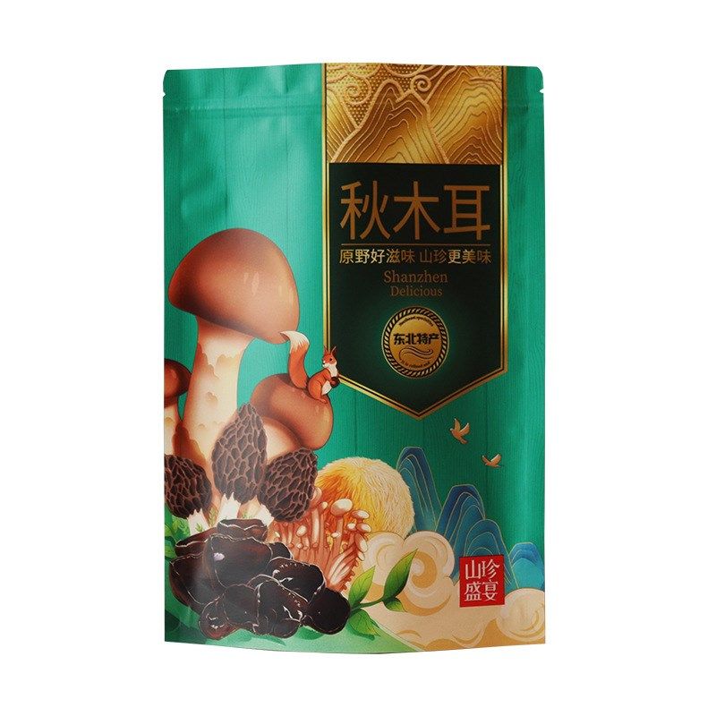 东北干货特产牛皮纸自封袋秋木耳蘑菇塑料密封拉链礼品食品包装袋