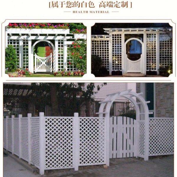 西安碳化木门户外防腐木栅栏门庭院门拱形木门