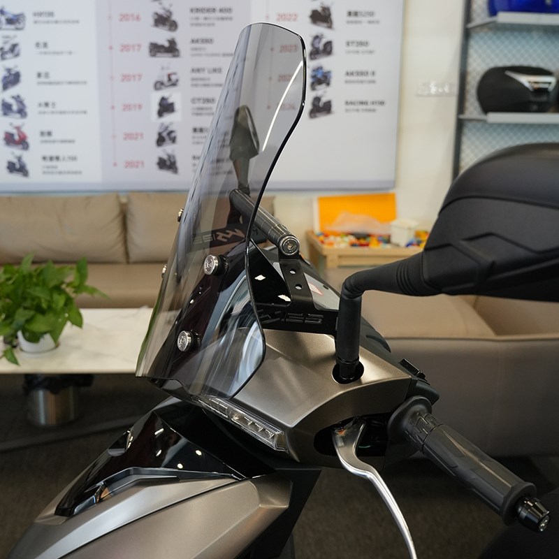 适用光阳KS125摩托车CK125T-19前挡风玻璃风挡板防风导流罩改装件