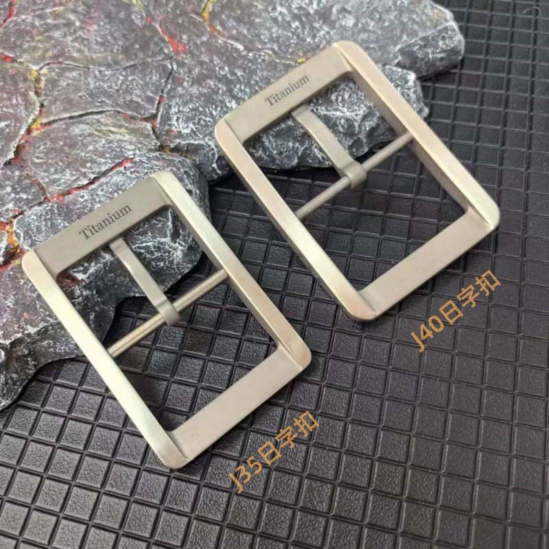纯钛超轻皮带扣头防过敏男士百搭日字金属腰带扣头头层牛皮带针扣