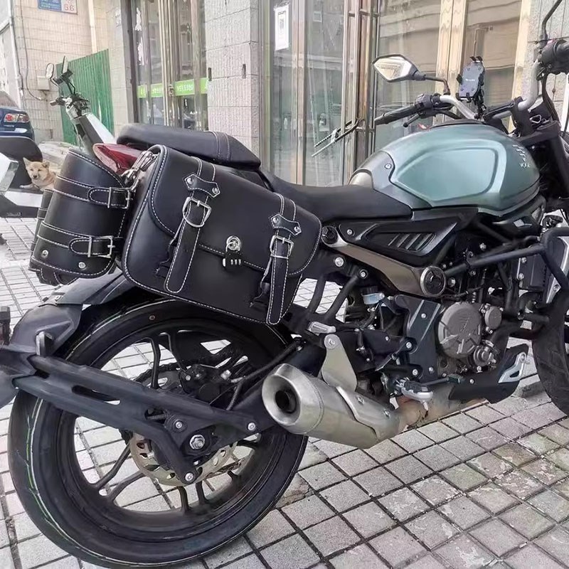 适用于无极300Ac侧袋525Ac龙鑫500Ac帆布袋复古改装配件摩托车侧