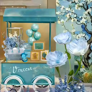 商场铁艺花车售货车移动摊位车小推车夜市地摊甩货促销展示台简约