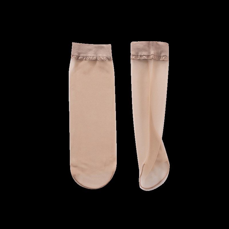 SK薄荷绿超薄水晶丝短丝袜玻璃丝夏短袜子女透明黑色肉色粉紫彩色