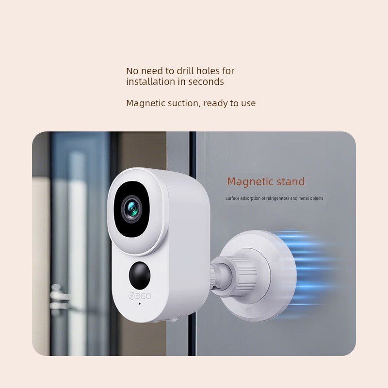 360摄像门无外挂无线太阳能监控家庭远程无网络室内外高清