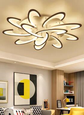 新款多头个性创意时尚LED吸顶灯花瓣亚克力客厅卧室照明灯具