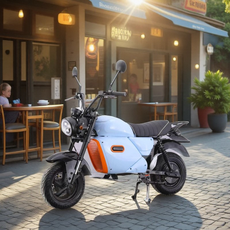 小猴子电动摩托车72V复古猿猴电摩黑武士成人女士迷你跨骑长续航