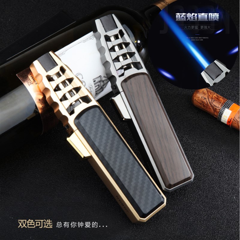 中邦笔式焊枪火机个性超猛火力喷火枪创意充气直冲防风蓝点火器