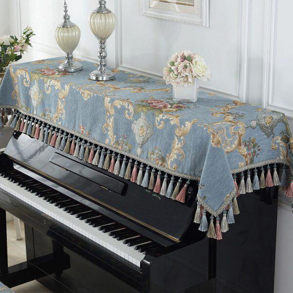 欧式钢琴布盖布防尘罩全罩半罩键盘布电钢琴罩布艺双人琴凳凳子罩