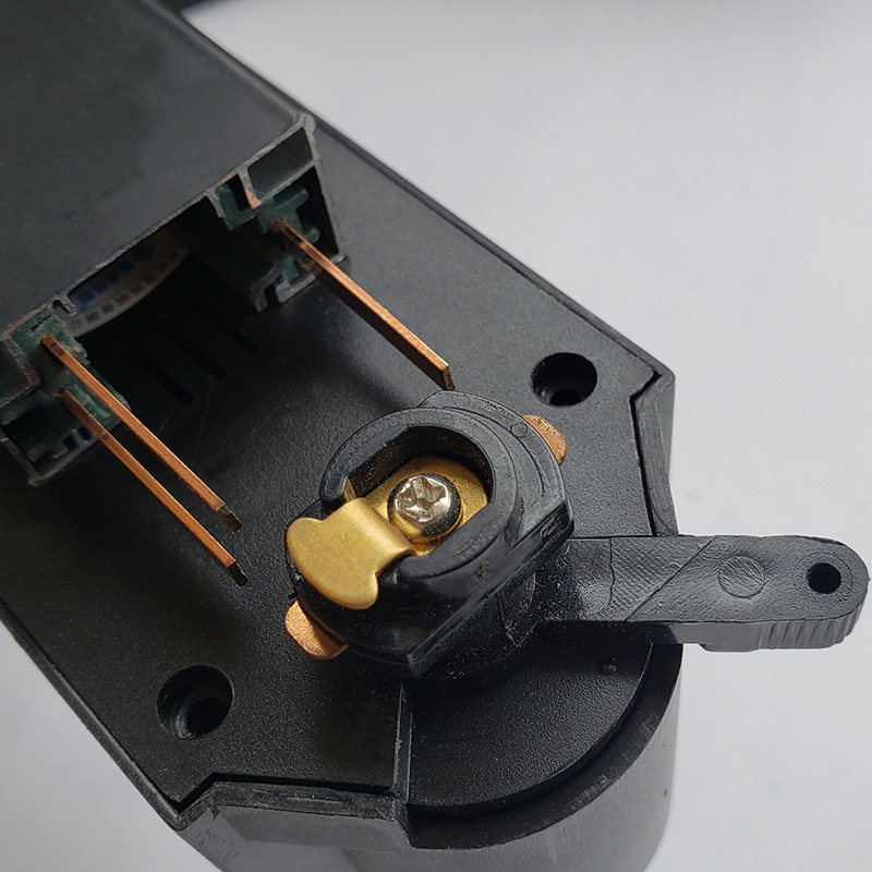 三线专用轨道条led射灯导轨条加厚扁铜芯导轨3线三芯轨道灯对接头