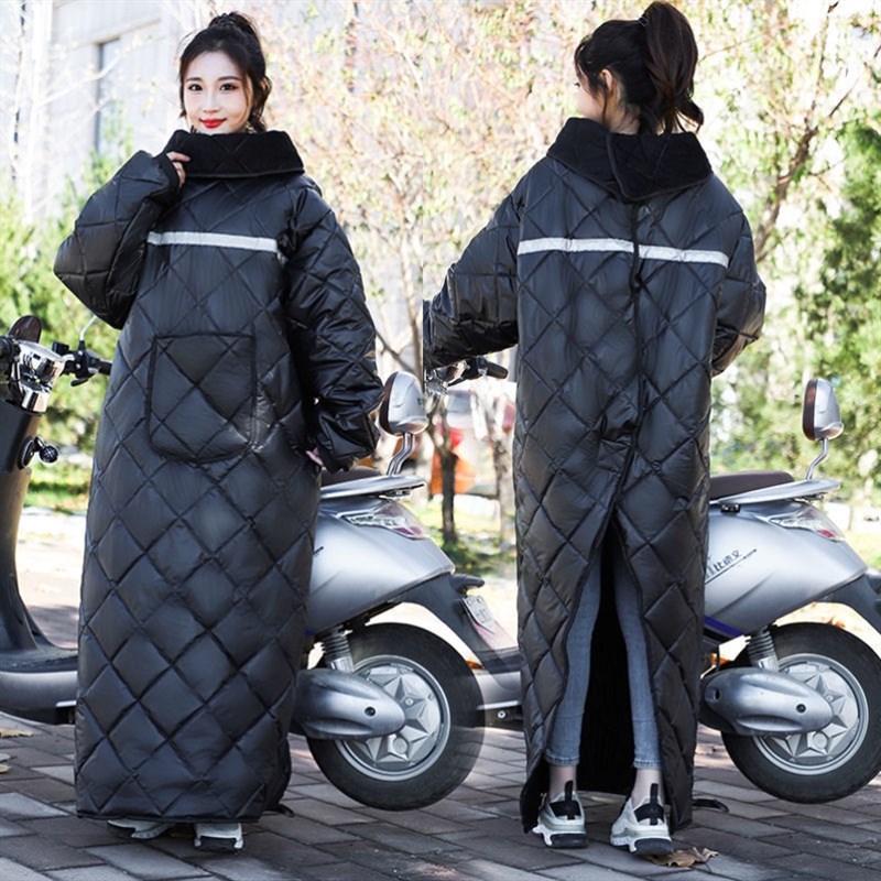 2023电动车挡风衣骑车防寒防风衣挡风被机车冬季加绒加厚电动车