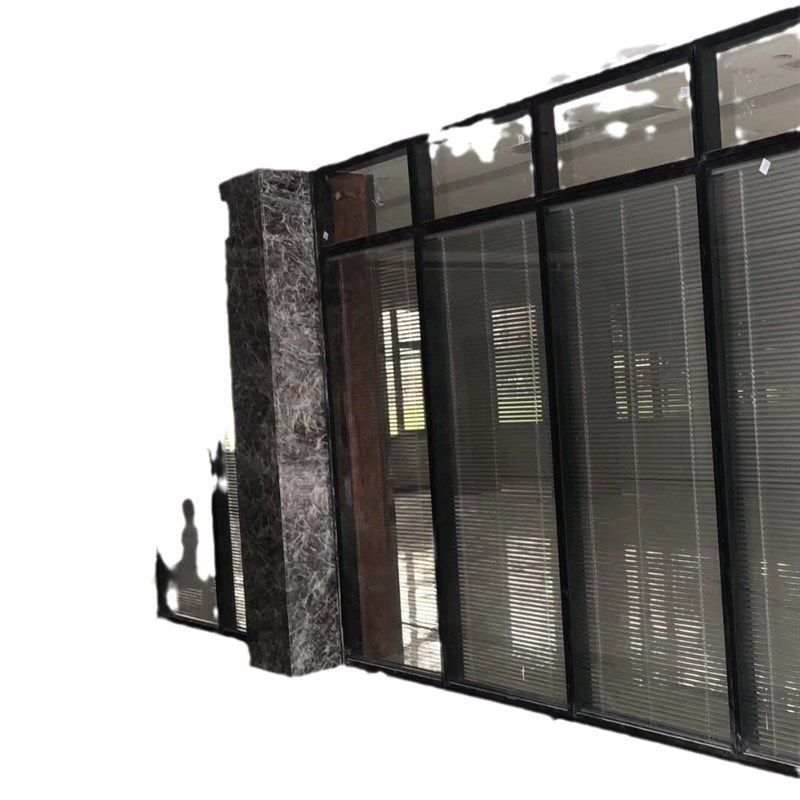 加工定制办公室玻璃隔断墙双玻钢化玻璃铝合金屏风隔断创业园写字