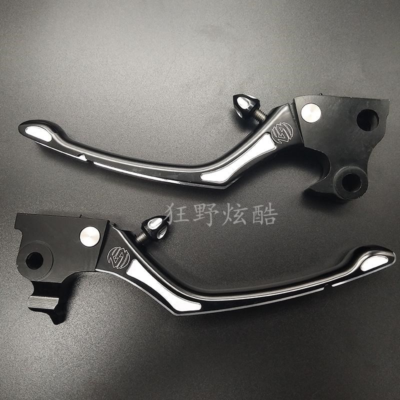 哈雷XL883XL48 1200改装左右牛角摩托刹车手柄离合手把RSD04-24年