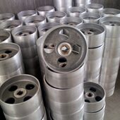 皮带轮家禽屠宰设备立式 脱毛机配件圆轮天朔供应多型号专用铝轮