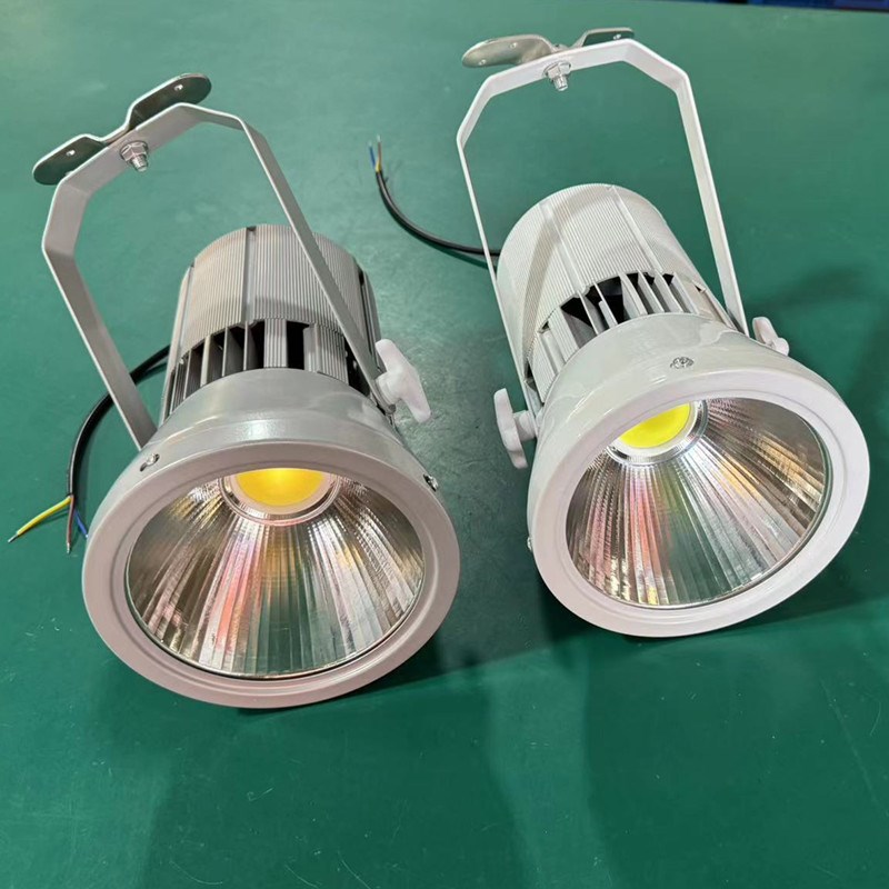 LED150W展览展示大炮射灯车展展厅灯金卤灯大白灯三色变展会射灯