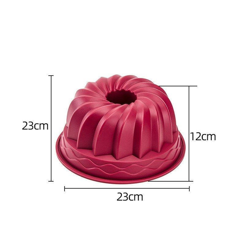 跨境中空戚风蛋糕模具硅胶圆形烤盘DIY家用烘焙硅胶磨具易清洗