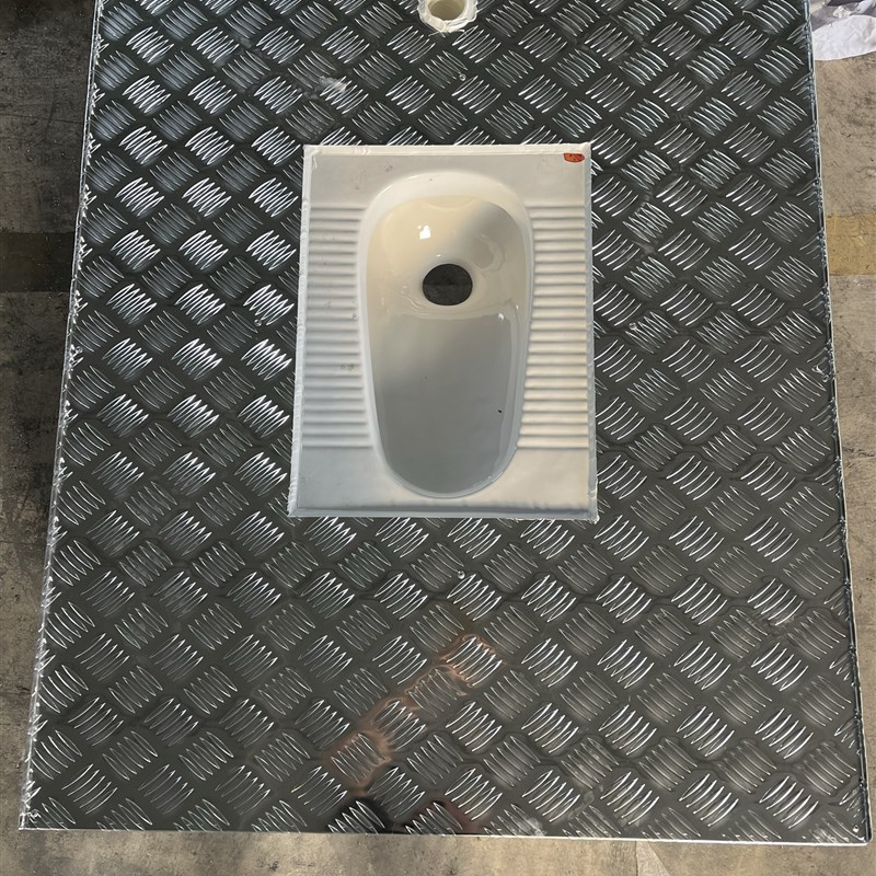 台式一体免挖坑蹲便器铝板一体蹲坑侧排蹲便器免砌台移动厕所底座