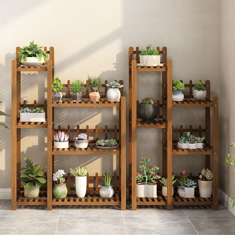 花架客厅花盆架竹木202D5新款多肉架子竹制置物架