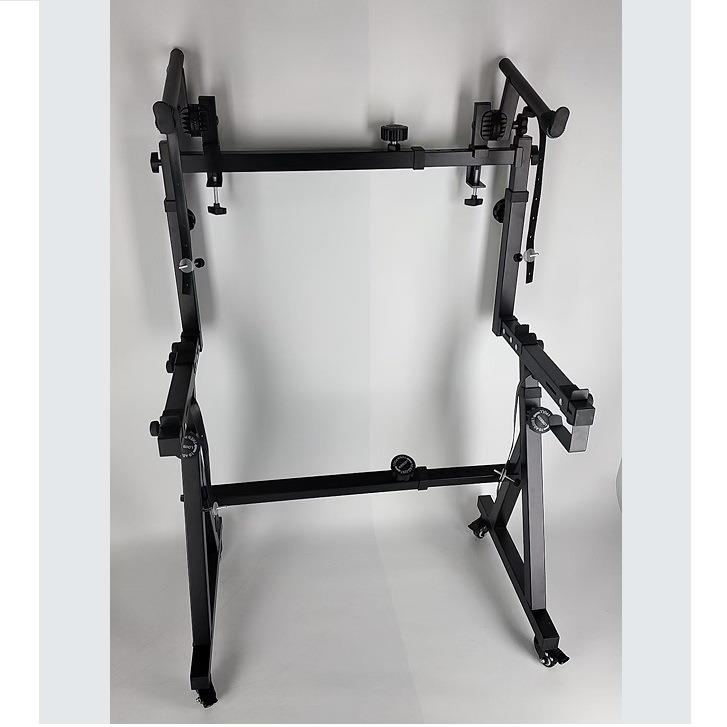 重型Z型琴架+加高架重型钢琴键盘支架带轮子54键61键88键通用