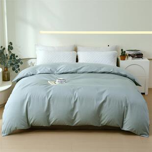 A类母婴简约斜纹纯色单被套全棉床上用品纯棉被罩单品南通市家纺