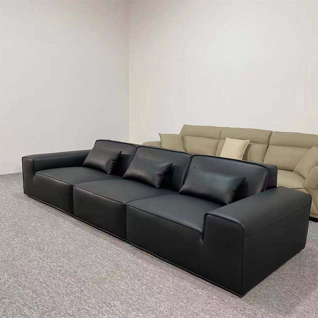 意式极简真皮沙发轻奢大黑熊豆腐块沙发小户型客厅直排多人位沙发,机械设备,其他机械设备,淘宝优惠券,粉丝福利购,淘宝优惠卷