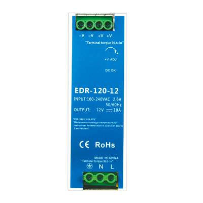 EDR-120-24超薄导轨式开关电源120W24V5A工业工控超薄型导轨电源