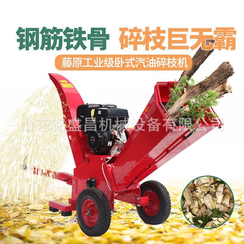 碎枝机果园树枝粉碎机柴油汽电多功能移动粉碎园林树木秸秆碎木机