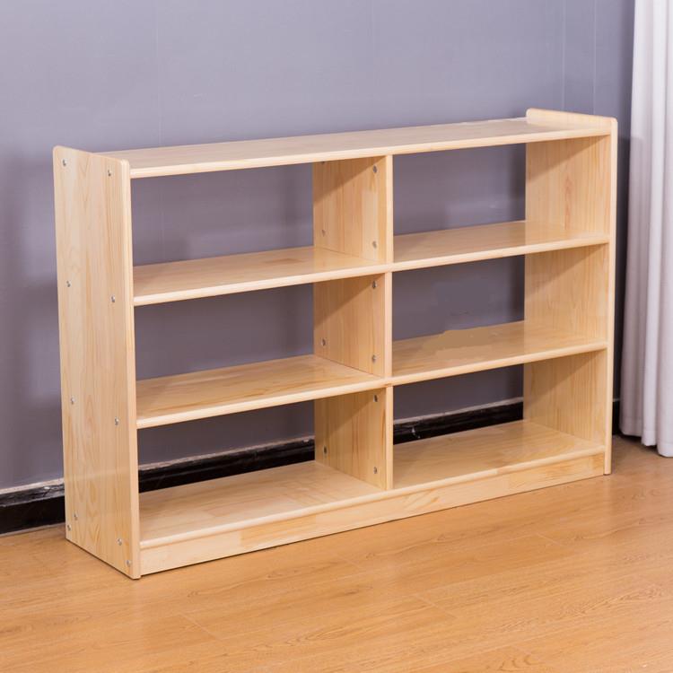 收纳柜儿童木质柜樟子松木玩具柜幼儿园储物柜可订尺寸