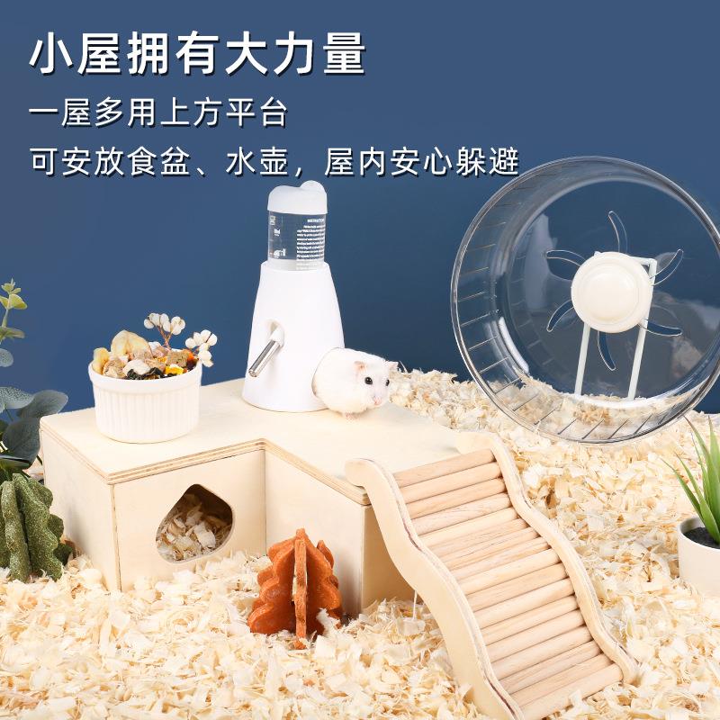 仓鼠坚果多居室小房子躲避屋造景玩家具金丝熊仓鼠窝木质