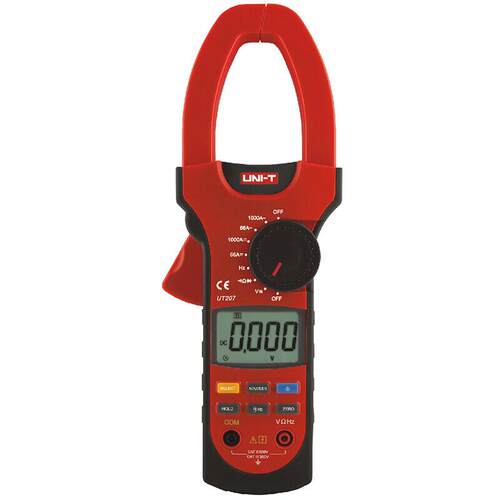 优利德（UNI-T）UT207交直流1000A数字钳形表钳形表钳形电流表