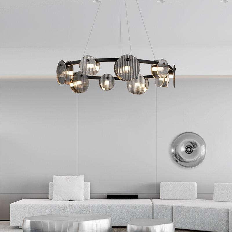 创意意式极简轻奢客厅吊灯现代简约餐厅个性北欧玻璃卧室吊灯