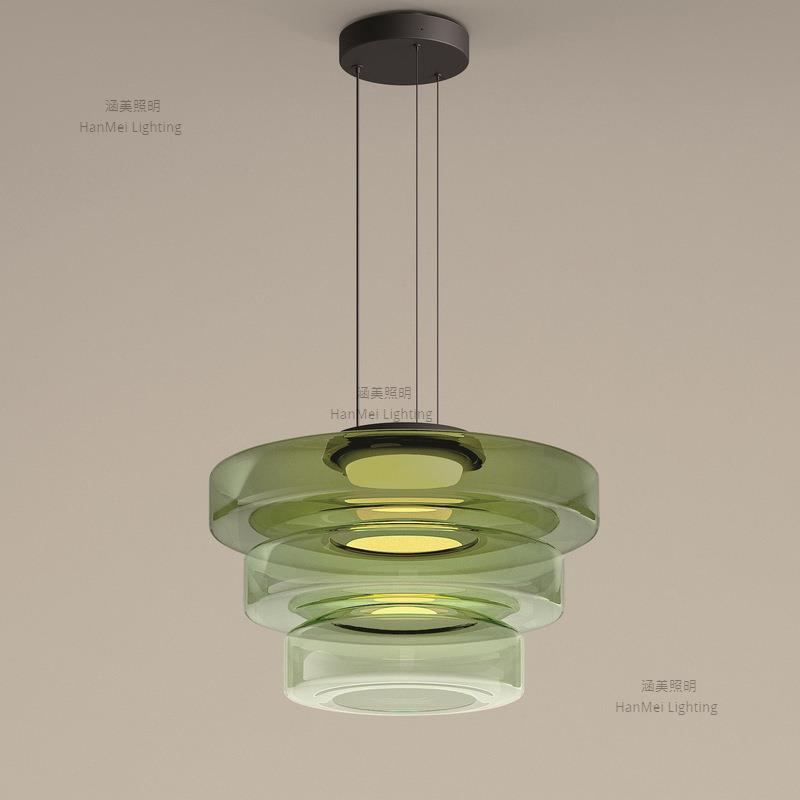 意大利客厅餐厅高级感玻璃吊灯北欧简约设计师款创意吧台吊灯