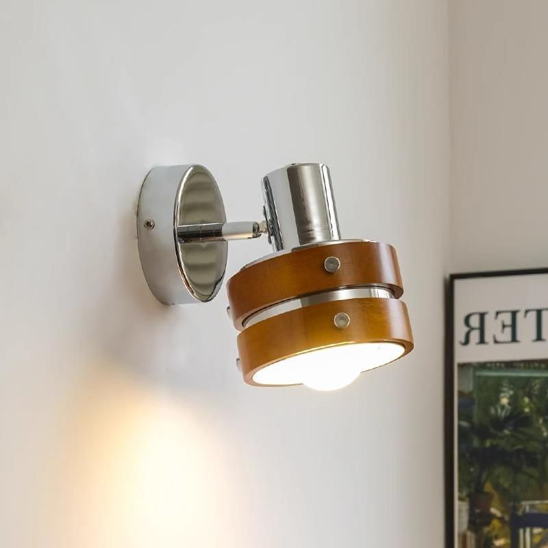 中古实木胡桃木色小吊灯设计师餐厅吧台日式复古玄关卧室床头壁灯