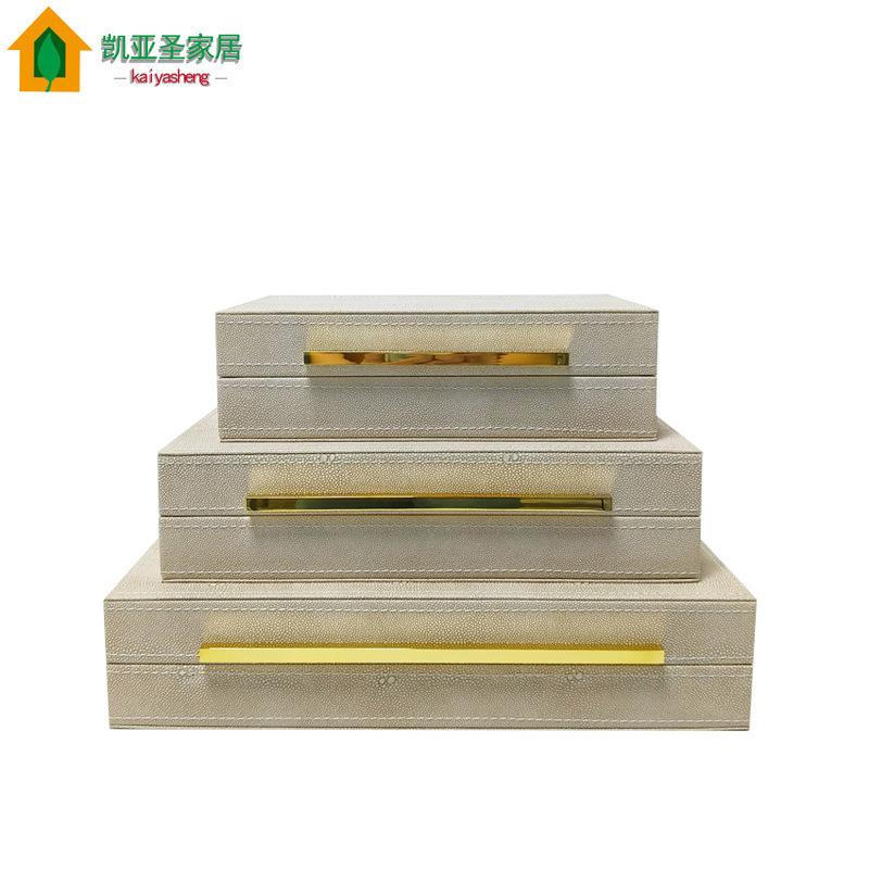 简约现代样板房衣帽间首饰收纳盒博古架陈列柜家居软装饰品摆件