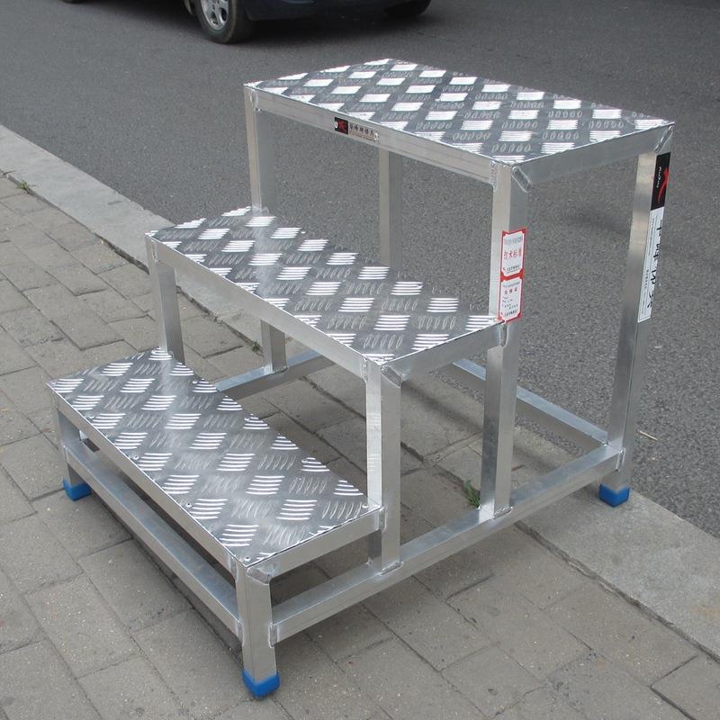 铝合金移动工作梯二三步梯工业安全登高踏台踏板梯家用梯子踏步梯