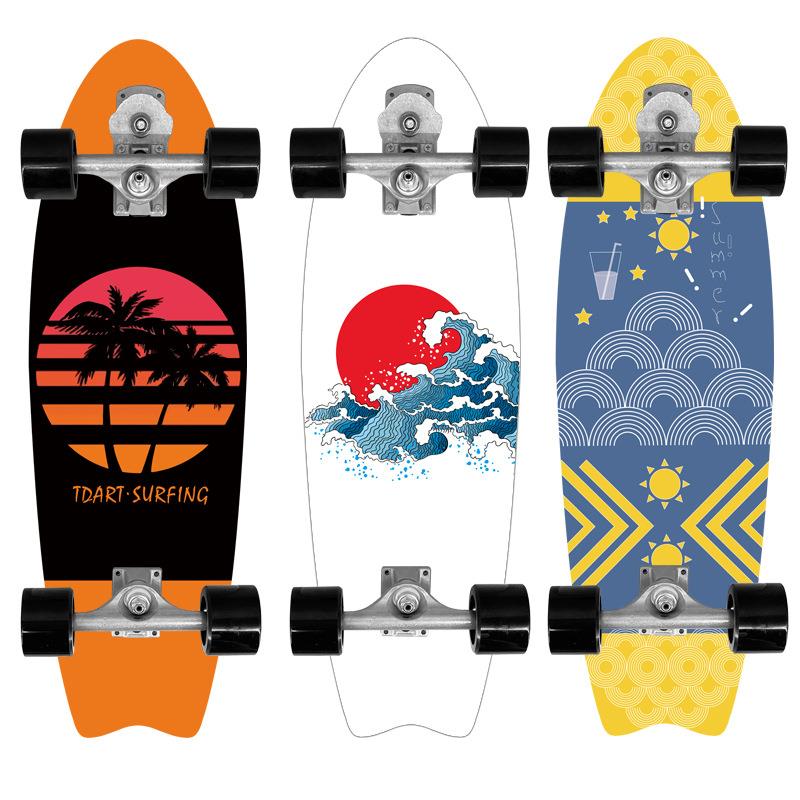 直销32寸陆地冲浪板滑板CS7桥专业刷街滑板男女冲浪滑板现货