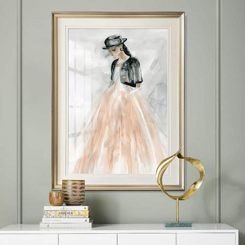 简约美式玄关背景装饰画简欧轻奢卧室床头人物装饰画简美客厅挂画