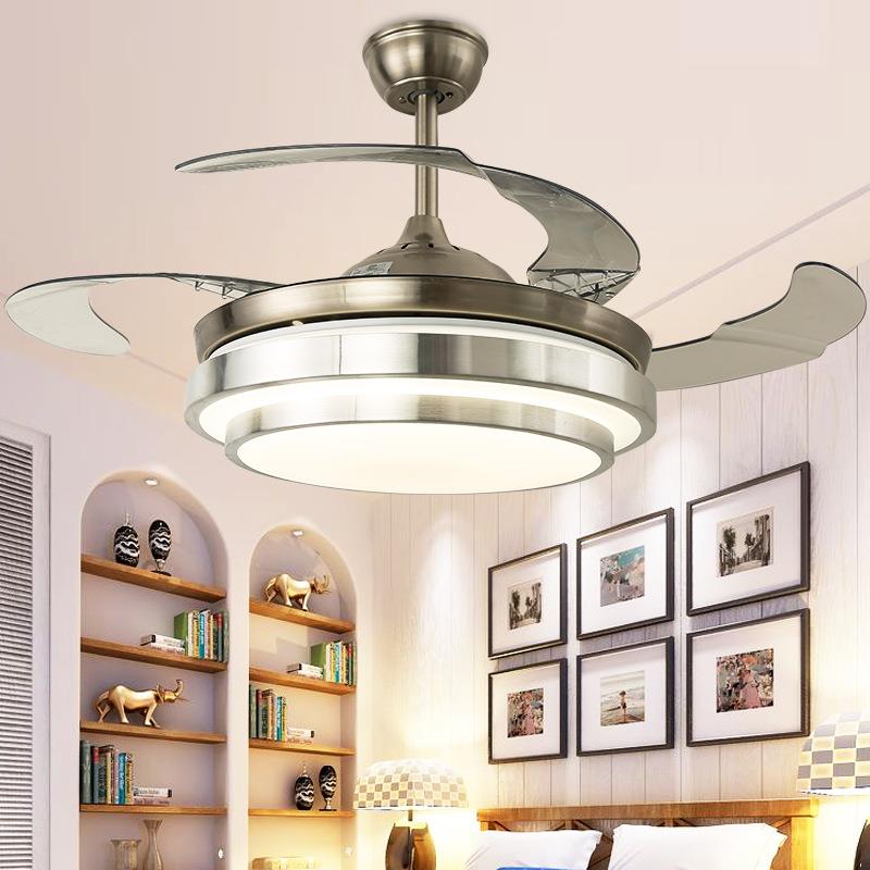 大厅风扇灯吊扇灯隐形卧室客厅52寸餐厅家用电风扇灯简约电扇吊灯