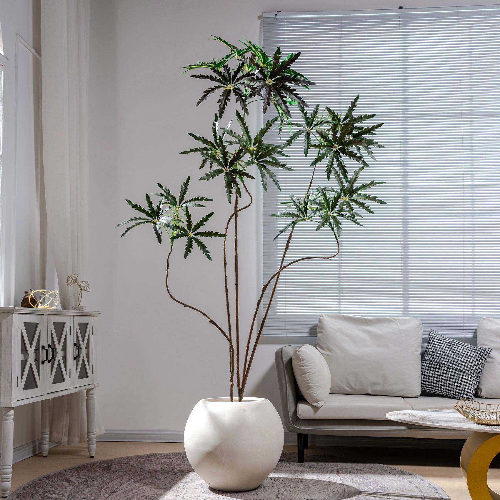 仿真树植物盆栽孔雀木室内装饰造景摆设假树仿生绿植落地摆件