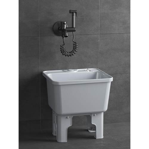 cs阳台洗拖把池家用卫生间塑料大号地盆拖布池帕槽小号落地式可移