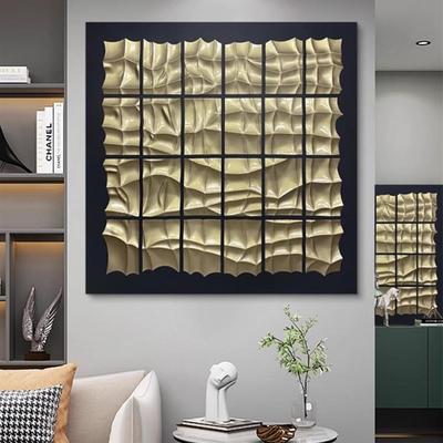 D立体木雕画立体意式极简玄关装饰画亮面效果高级感中古风挂画