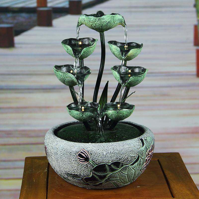 爆款桌面流水喷泉摆件办公室内客厅吧台循环流水水景加湿器