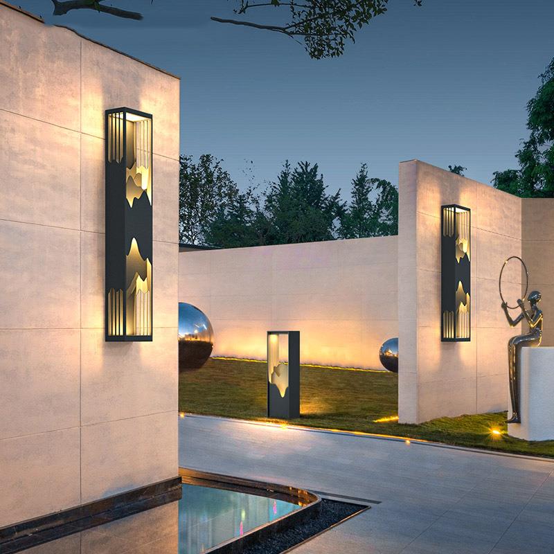 顺馨太阳能新中式户外壁灯别墅大门灯防水室外灯庭院外墙专用灯