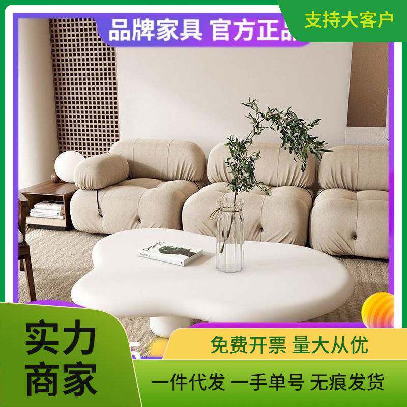 云朵茶几家用客厅北欧简约现代小户型异形茶桌新款奶油风网红桌子