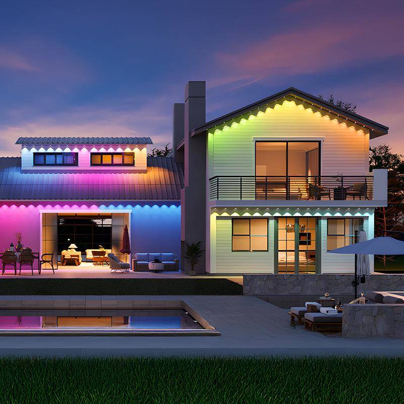 智能APP防水屋檐灯RGB幻彩装饰氛围灯室内庭院灯圣诞led灯串