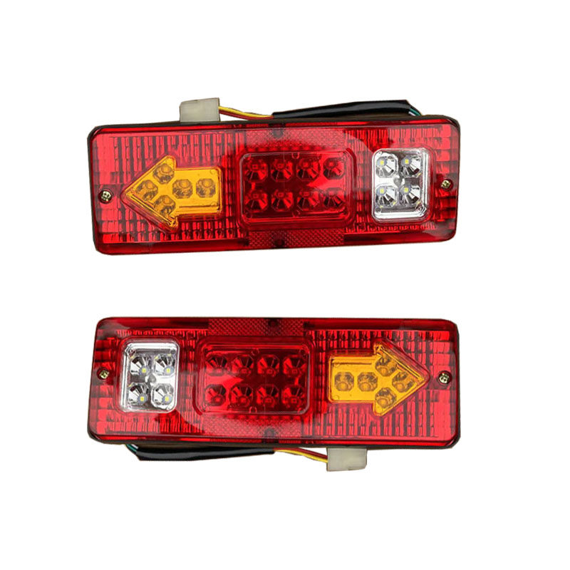 电动三轮车led后尾灯总成通用转向刹车行车倒车灯LED灯泡12v48V60