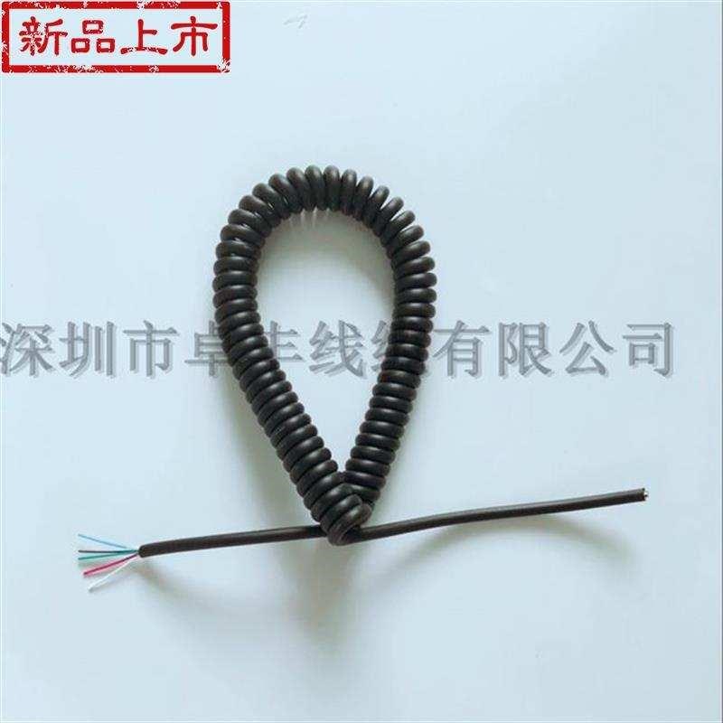 电缆线螺旋线弹簧2芯弹簧线3芯4芯弹O簧电线5芯信号线6芯手咪。